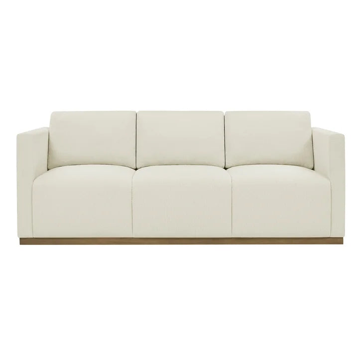 Henredon Fabric Sofa with Wood Base