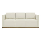 Henredon Fabric Sofa with Wood Base