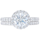 2.46 ctw Round Brilliant Cut, VVS2 Clarity, I Colour, Diamond Wedding Set