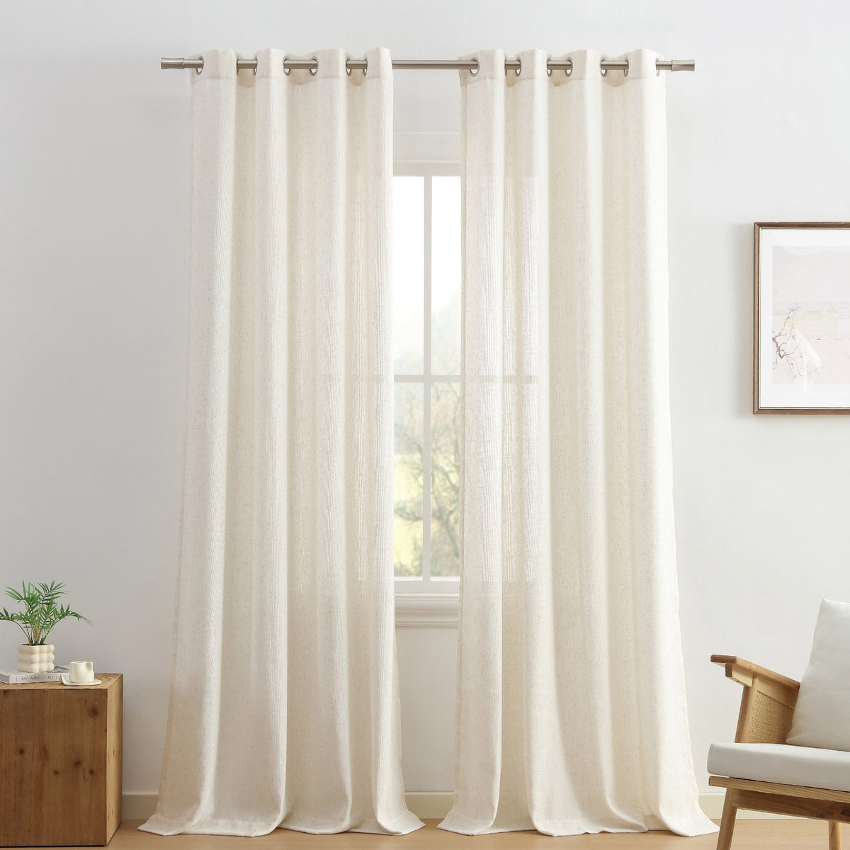 Bon Luxe Haze Collection Light Filtering Curtain Panel, 2-panel