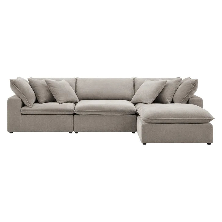 Aiden & Ivy Sereen 4-piece Modular Sofa with Ottoman
