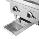 Forno 24 in. Stainless Steel Gas Commercial Heavy Duty Manual Control Griddle