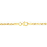 Twist Mixed Link Chain Necklace in Yellow Gold