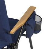 NHL 4-Position Folding Chair With Wood Arms