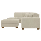 Thomasville Miles 3-piece Left-hand Facing Fabric Sectional with Storage Ottoman