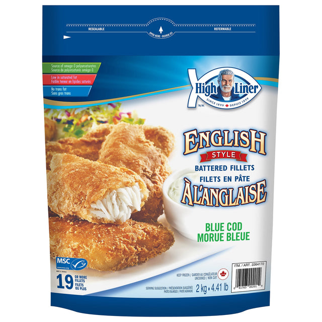 High Liner English Style Battered Blue Cod Fillets, 2 kg G9