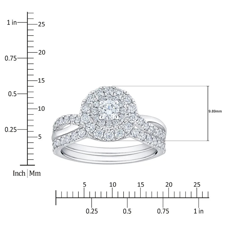 Round Brilliant Diamond Wedding Set (1.00 ctw)