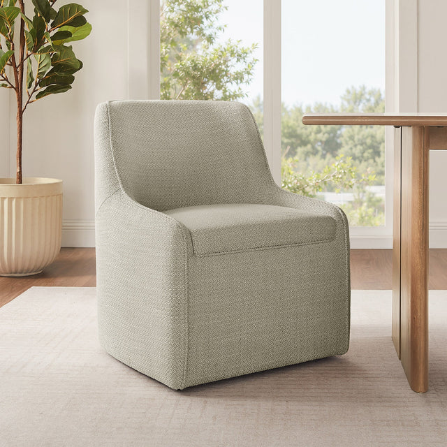 Aiden & Ivy Fabric Dining Chair with Castors A0