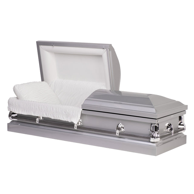 Walker Silver Knight Casket, Expedited Shipping E3