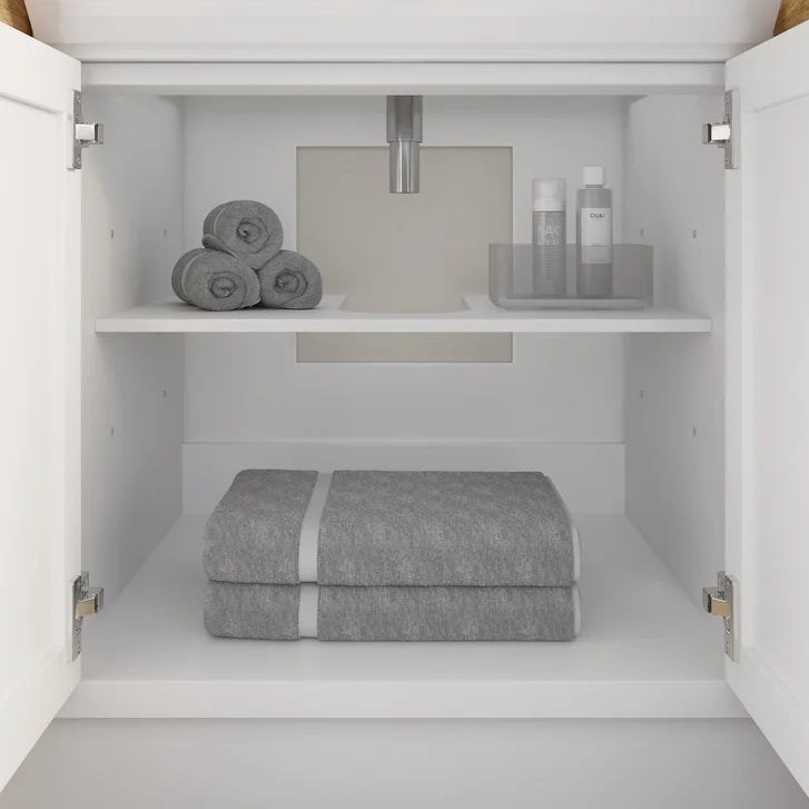Studio Bathe Calais III Vanity in White Finish with Engineered Stone Countertop