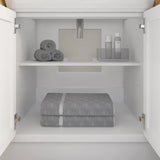 Studio Bathe Calais III Vanity in White Finish with Engineered Stone Countertop