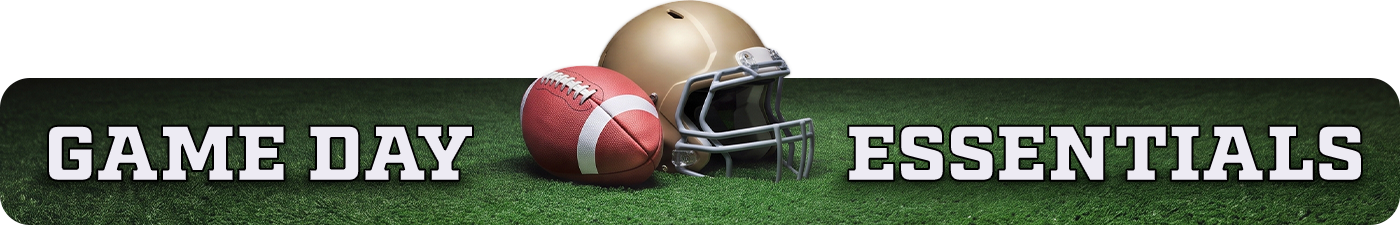 Game day essentials: football and helmet on a field